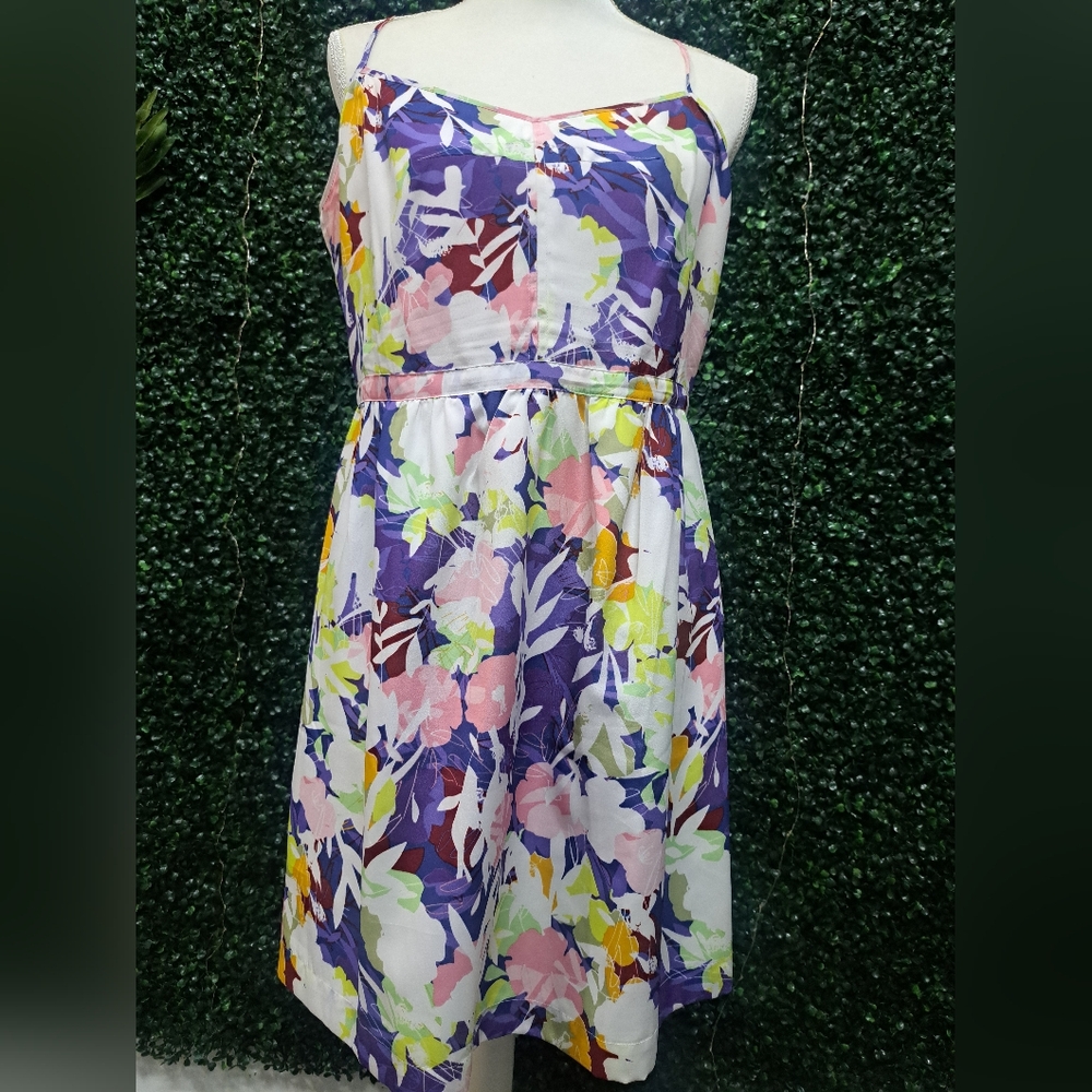 J. Crew Pink and Gray Dress